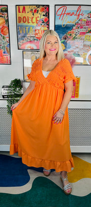 Rosalind Summer Dress - Orange