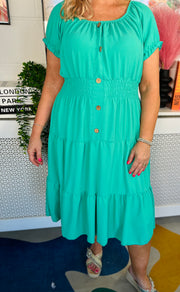 Sweet As Candy Midi Dress - Meadow Green