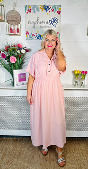 Savannah Maxi Dress - Baby Pink