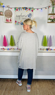 Cornelia Striped Sweater - Grey