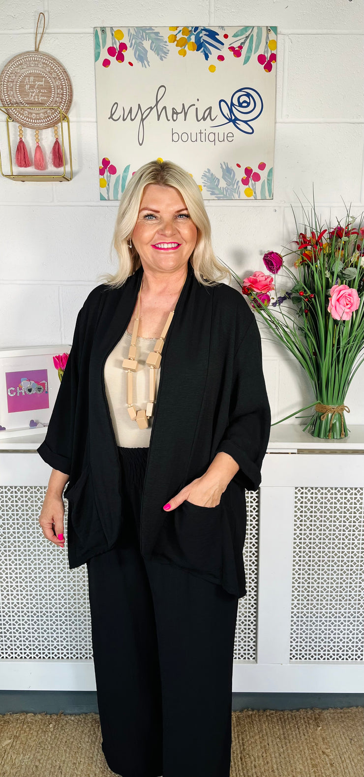 Darling Unstructured  Blazer - Black