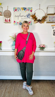 Sparkle In Elegance Jumper - Hot Pink