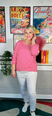 Urban Stripes Top - Hot Pink