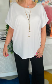 Royal Ribbed Tee - White