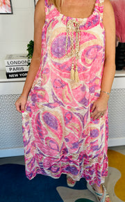 Mermaid Mirage  Dress - Pink