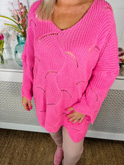 Sweet And Cosy Knit - Bubble Gum Pink