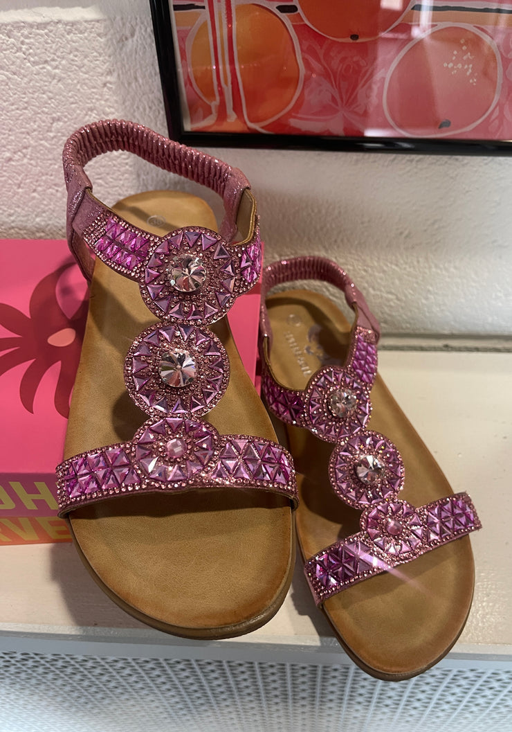 Radiant Runway Sandals - Pink