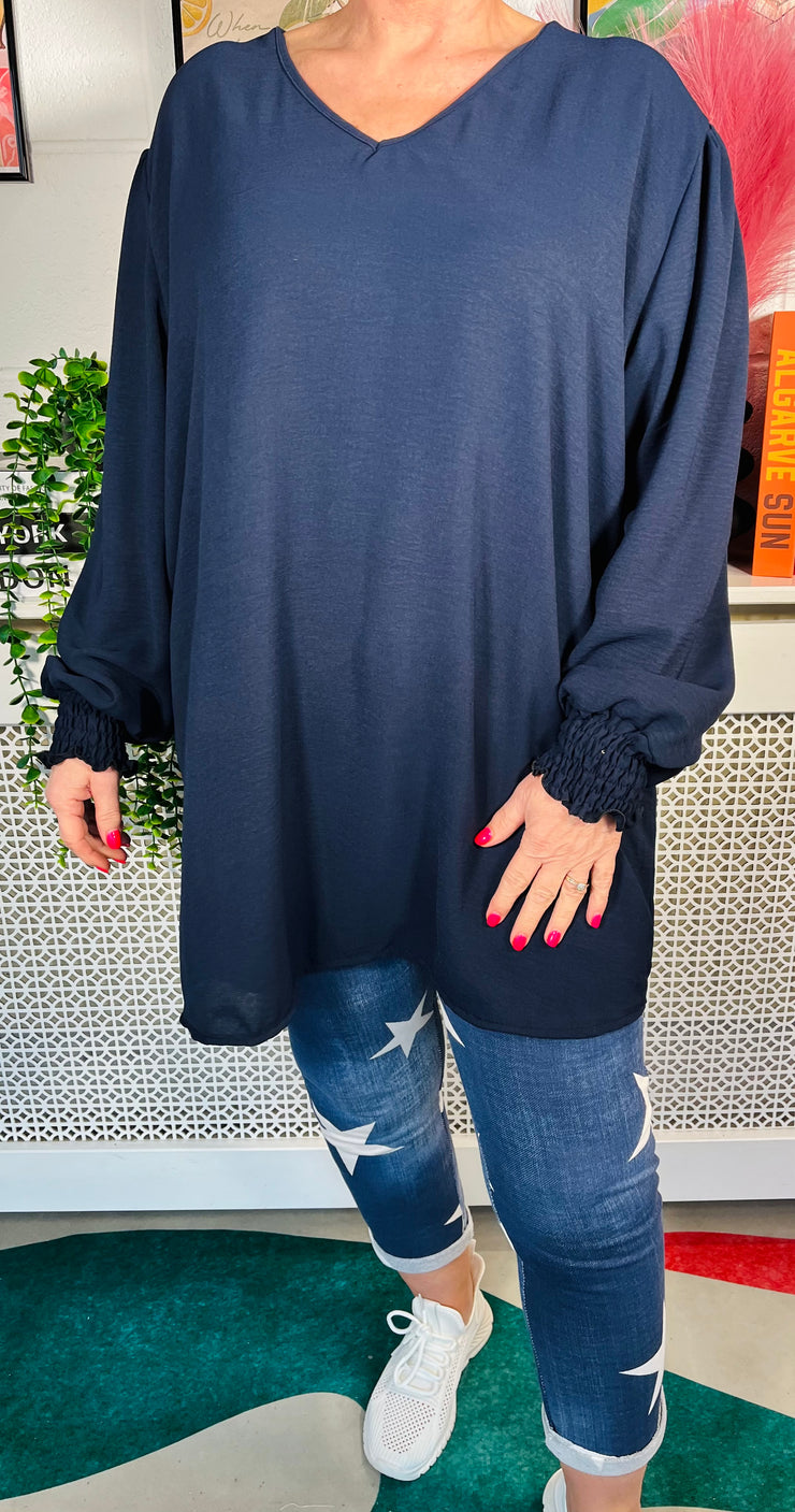 Endless Elegance Tunic Top - Navy