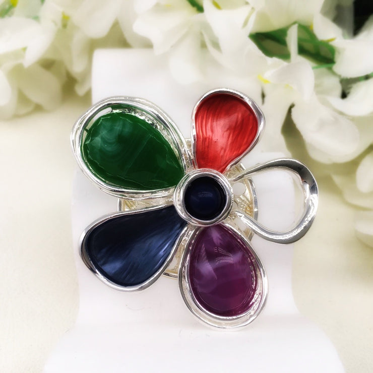 Colourful Flower Magnetic Brooch