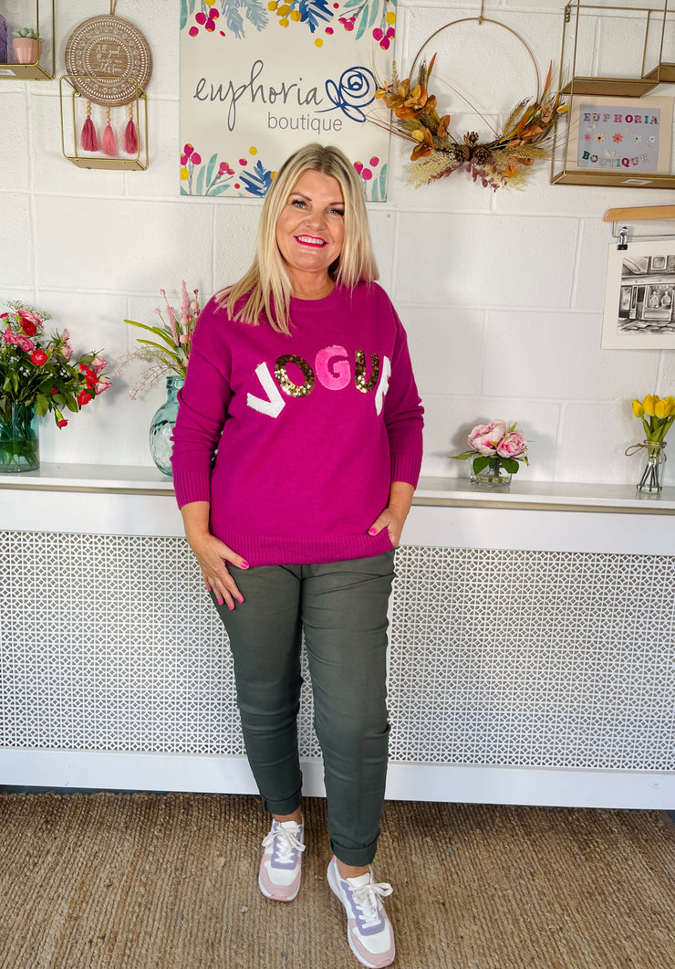Vogue Vibes Knit - Magenta
