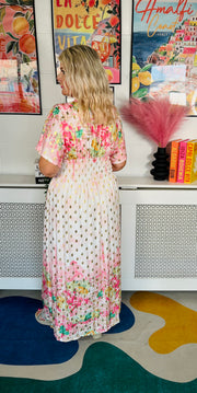 Midnight In Paris Maxi Dress - Baby Pink