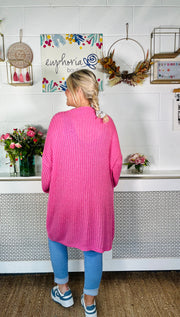 Colour Pop Knit Cardigan - Bubble Gum Pink