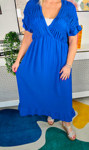 Rosalind Summer Dress - Cobalt Blue