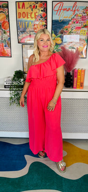 Dusk Til Dawn Jumpsuit - Coral