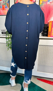 Endless Elegance Tunic Top - Navy