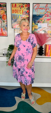 Chantelle Floral Dress - Candy Pink