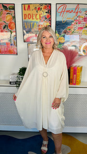 Starlight Sway Kaftan Dress - Vanilla