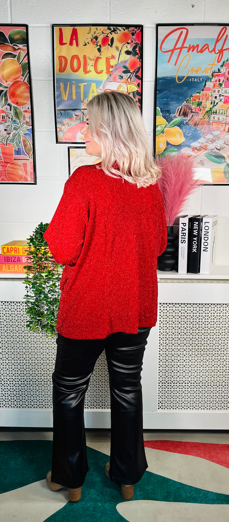 Gatsby Glitter Jacket - Red