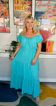 Charlottes Choice Maxi Dress - Aqua