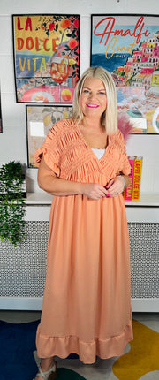 Rosalind Summer Dress - Peach