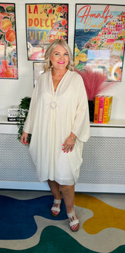 Starlight Sway Kaftan Dress - Vanilla