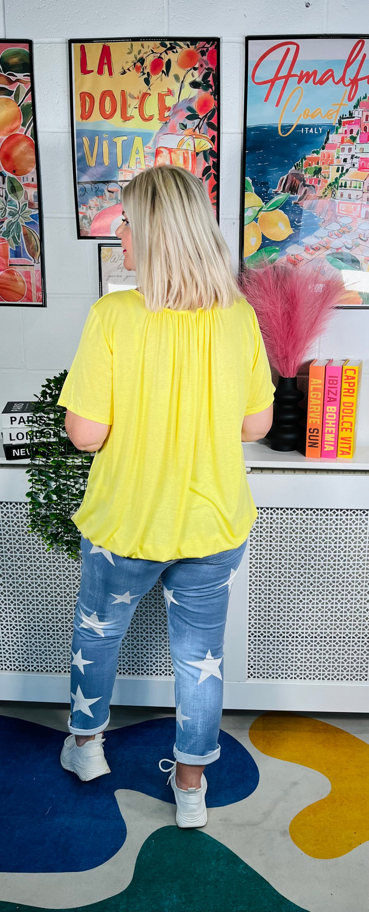 Jo Jo Bubble Hem Tee - Lemon