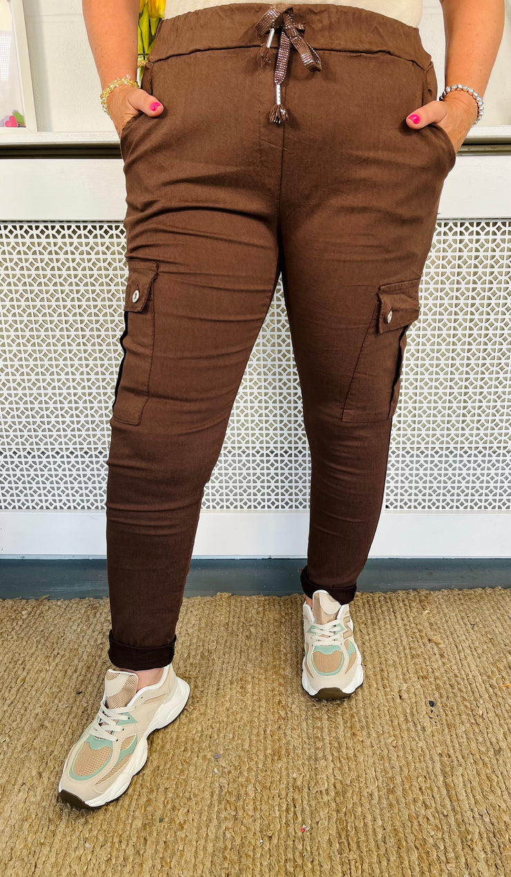 Sutton Cargo Trousers - Chocolate