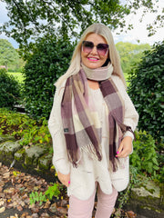 Checkmate Scarf/Shawl - Chocolate