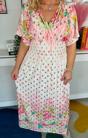 Midnight In Paris Maxi Dress - Baby Pink