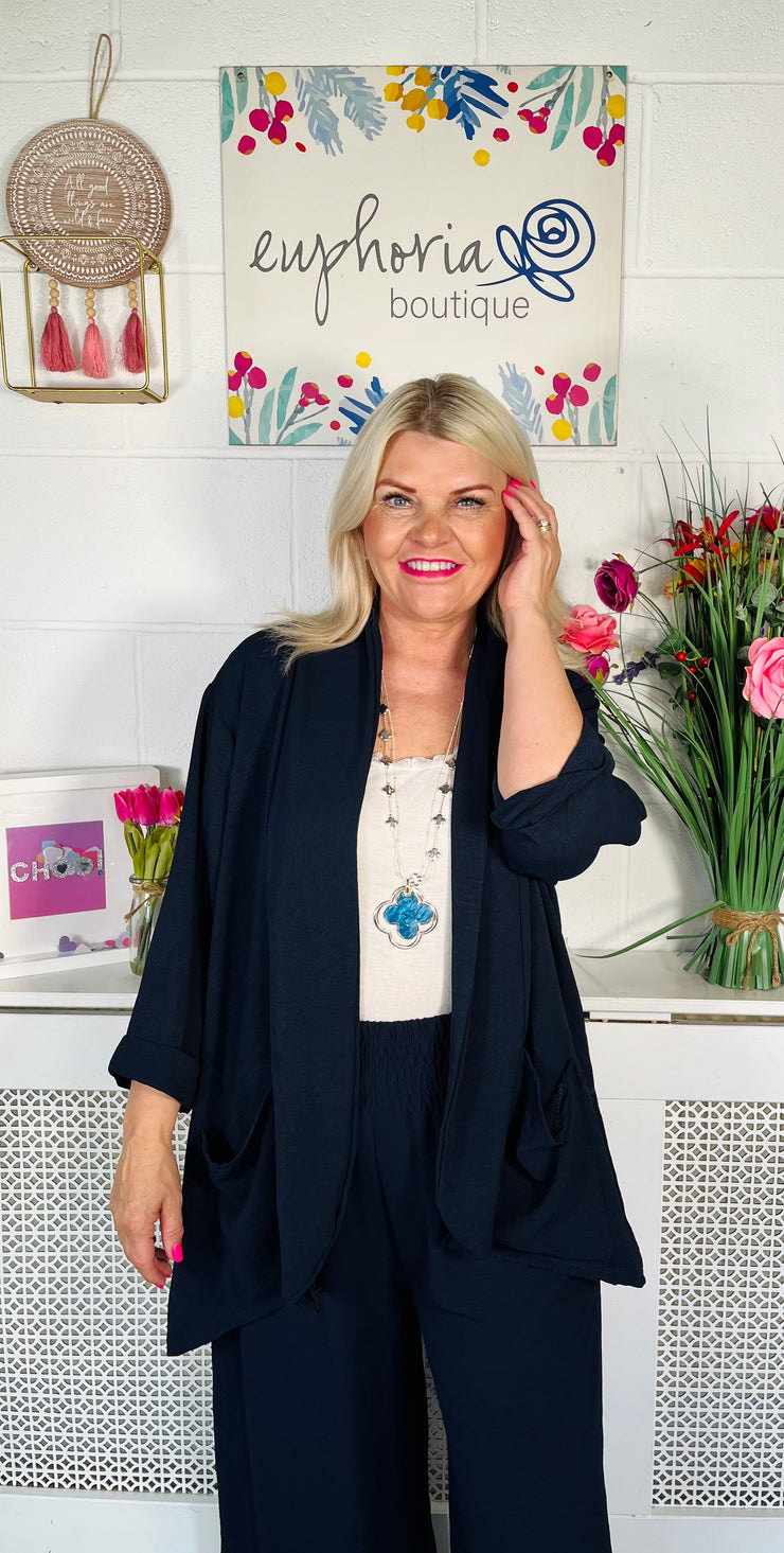 Darling Unstructured Blazer - Navy