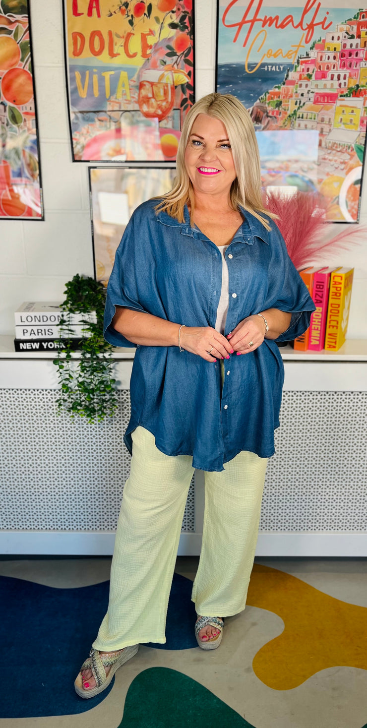Classic And Cool Denim Shirt - Mid  Denim