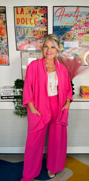 Darling Unstructured  Blazer - Lipstick Pink