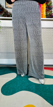 Stella Sparkle Wide Leg Trousers - Silver