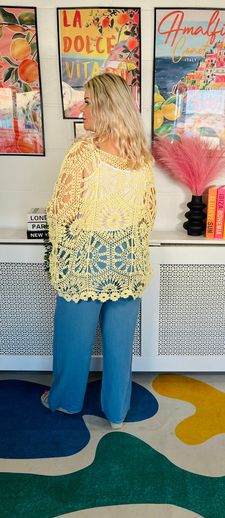 Seashell Crochet Top - Lemon