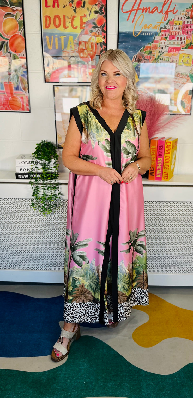 Sunset Soirée Luxury Dress - Pink