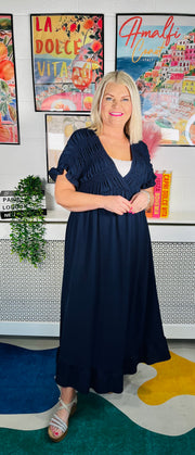 Rosalind Summer Dress - Navy