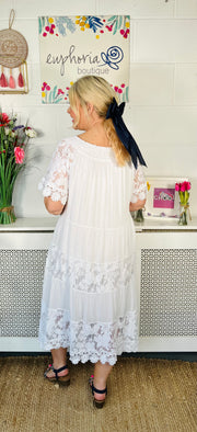 Blair Bardot Dress - White