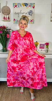 Judy Maxi Dress - Hot Pink