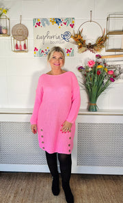 Evie Jumper Dress - Candy Pink