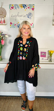 Paradise Tunic Dress - Black