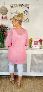 Haven Crochet Knit - Baby Pink