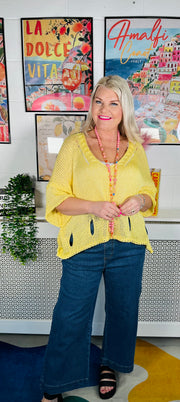 Thistledown Crochet Top - Yellow