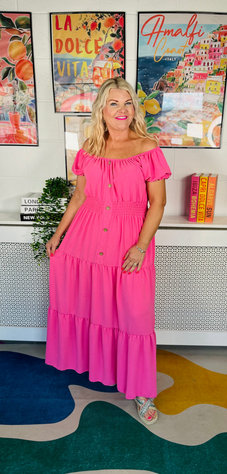 Charlottes Choice Maxi Dress - Lipstick Pink