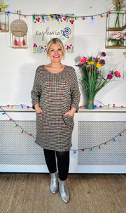 Vibrant Bliss Jumper Dress - Light Grey