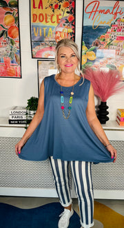 The Daily Essential Tank Top - Denim Blue