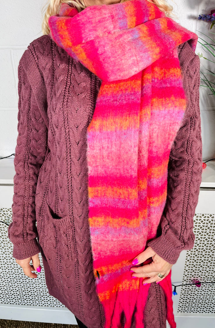 Rosewood Chunky Scarf - Pink