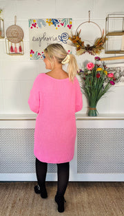 Evie Jumper Dress - Candy Pink