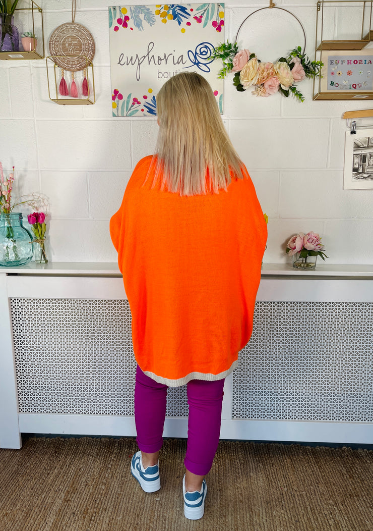 Cosy Bloom Knit - Orange