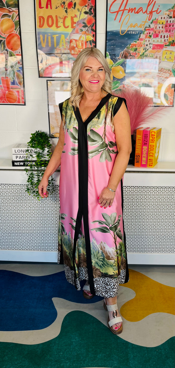 Sunset Soirée Luxury Dress - Pink