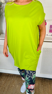 Primrose Tunic T-Shirt - Lime Green